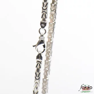 Zilveren koningsketting | Goedkope koningsketting | Byzantine ketting 2
