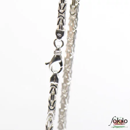 Zilveren koningskettingen | vierkanten koningskettingen