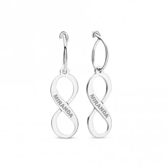 Zilveren oorbellen met naam