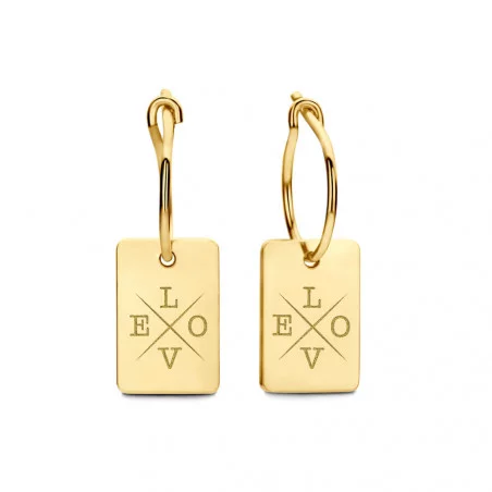 Initiaal oorbellen goud | Goedkope gouden oorbellen letter