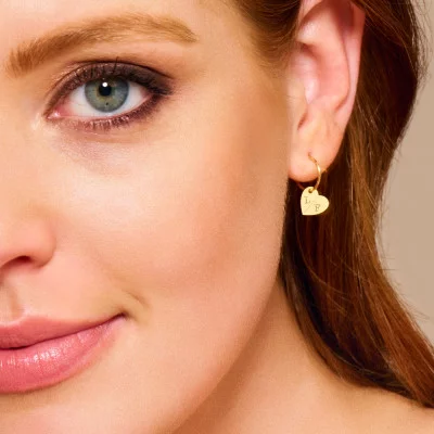 Gouden initiaal oorbellen goedkoop