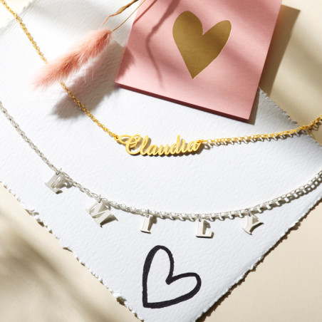 Naamketting verguld | Naamketting goudkleurig