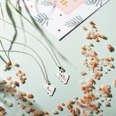 Zilveren hanger voetjes | Goedkope zilveren sieraden