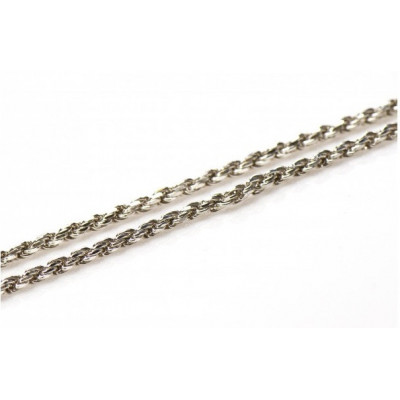 Zilveren koordketting heren | Rope chain diamond cut