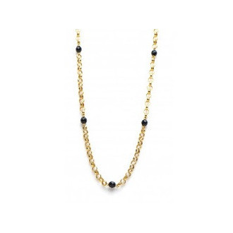 Surinaamse gouden kralen ketting | Surinaamse ketting zwarte kralen 2