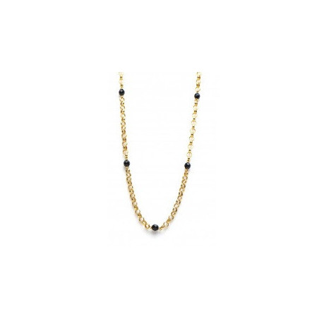 Lontai ketting met ogri ai kralen | Surinaamse ketting met zwarte kralen