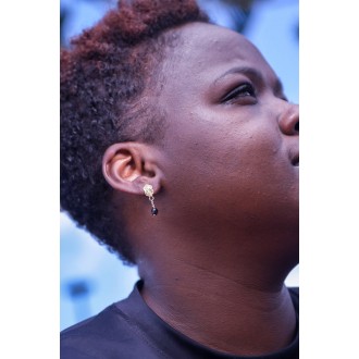 Mattenklopper oorbellen | Gouden mattenklopper oorbellen 2