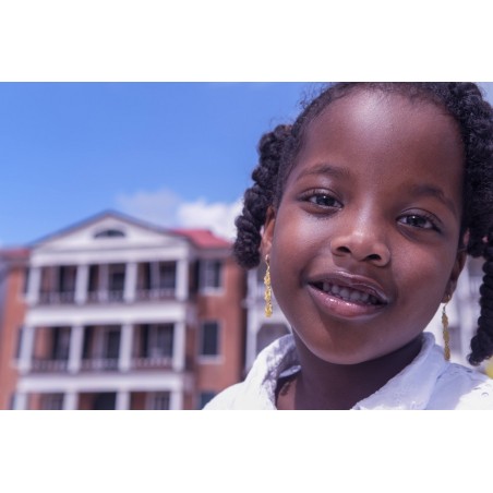 Mattenklopper oorbellen | Gouden mattenklopper oorbellen | Mattenklopper oorbellen goud