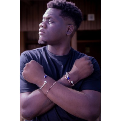 Surinaamse boei armband zilver | Surinaamse culturele boei armband