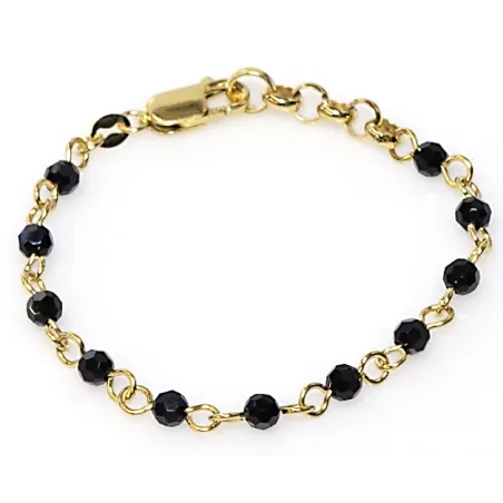 Surinaamse gouden zwarte kralen armband | Surinaamse sieraden | Surinaamse juwelier
