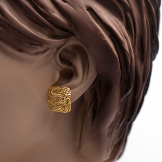 Gouden mattenklopper oorbellen | Surinaamse mattenklopper oorbellen | Surinaams goud 2