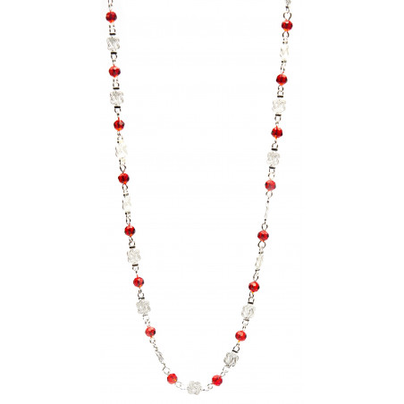 Surinaamse mattenklopper ketting met rode Surinaamse kralen | Surinaamse sieraden