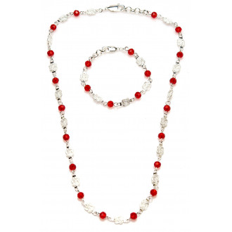 Mattenklopper ketting en armband | Surinaamse sieradenset | Surinaamse sieraden cadeau