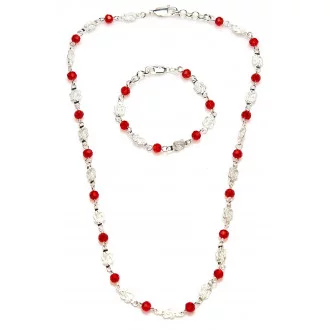 Mattenklopper ketting en armband | Surinaamse sieradenset | Surinaamse sieraden cadeau