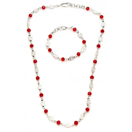 Mattenklopper ketting en armband | Surinaamse sieradenset | Surinaamse sieraden cadeau