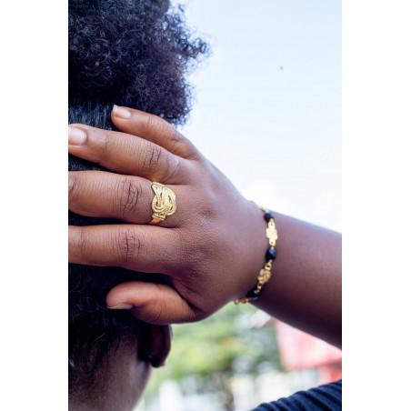 Surinaamse zwarte kralen armband | Surinaamse mattenklopper armband